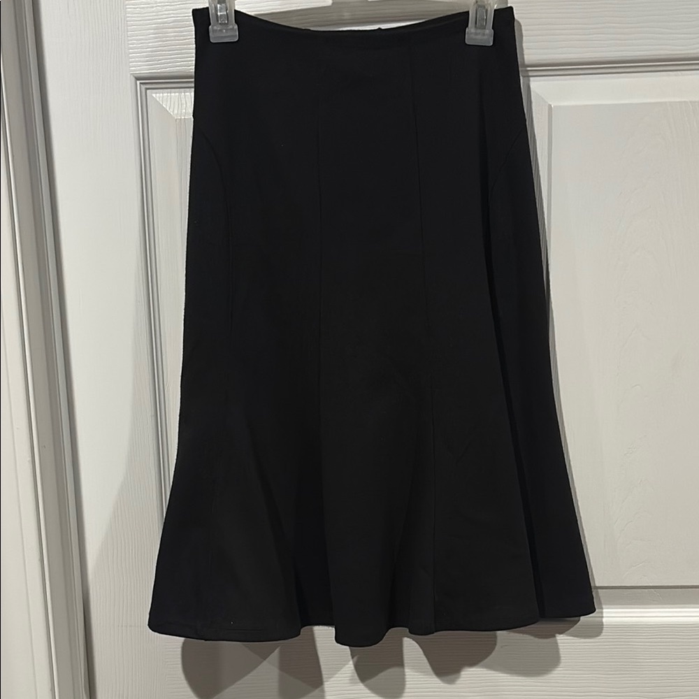 Christopher & Banks Black A-Line Flared Skirt
